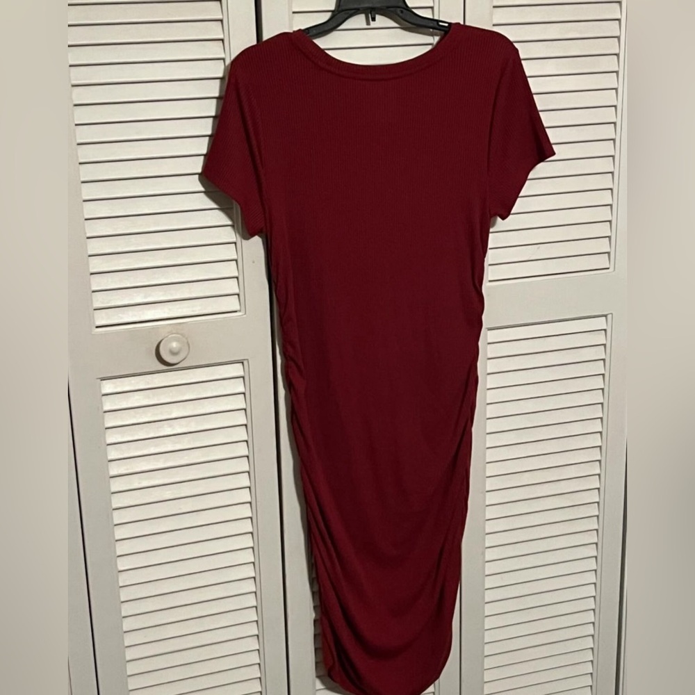 Maroon bodycon dress